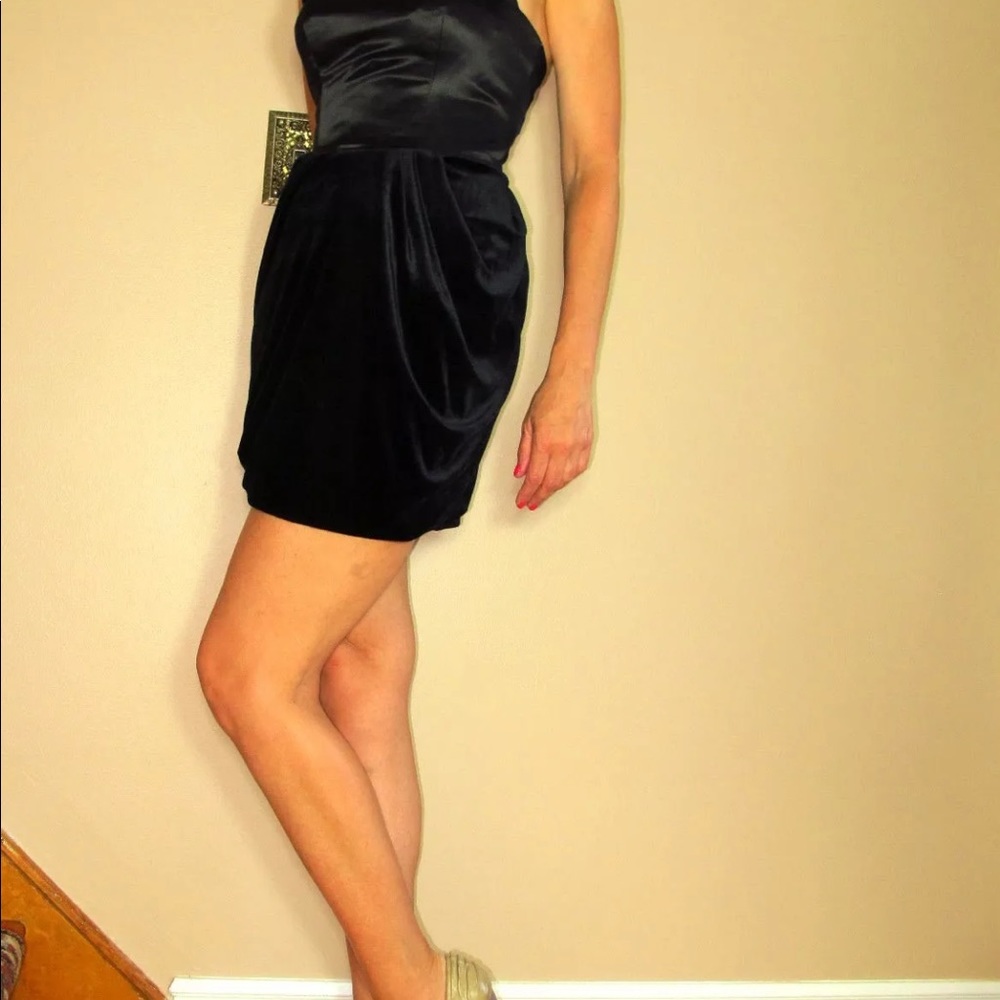 🆕 Juicy Couture Black Bustier Mini Dress LBD 0 4 Y2K Vintage Fitted Mini - Picture 5 of 7